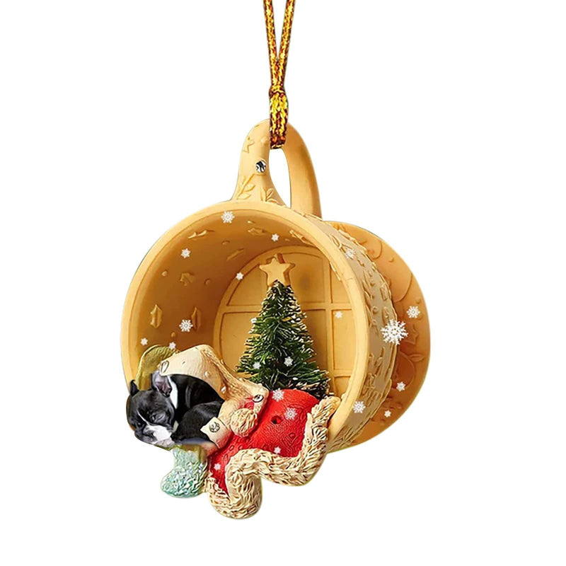 Weihnachten Weihnachtsbaum Deko Acryl Hund