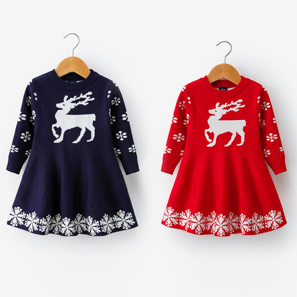 Mädchen langarm Weihnachten Prinzessin Kleid