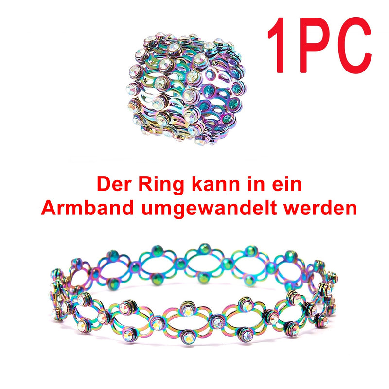 Modisches verformbares Kupferarmband mit einziehbarem Ring