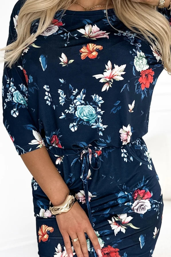 Damen Casual Alltagskleid blau von Numoco