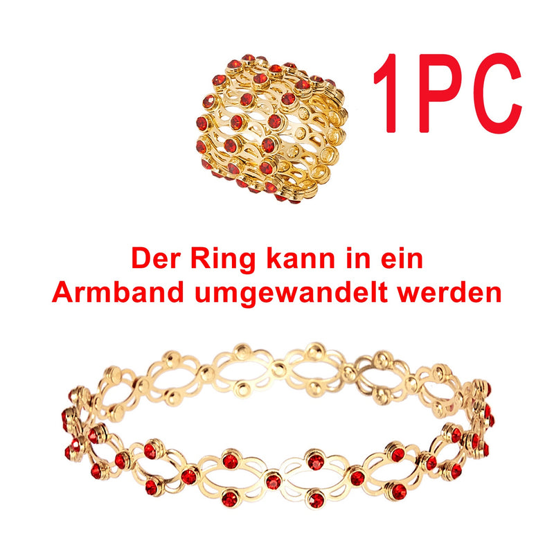 Modisches verformbares Kupferarmband mit einziehbarem Ring