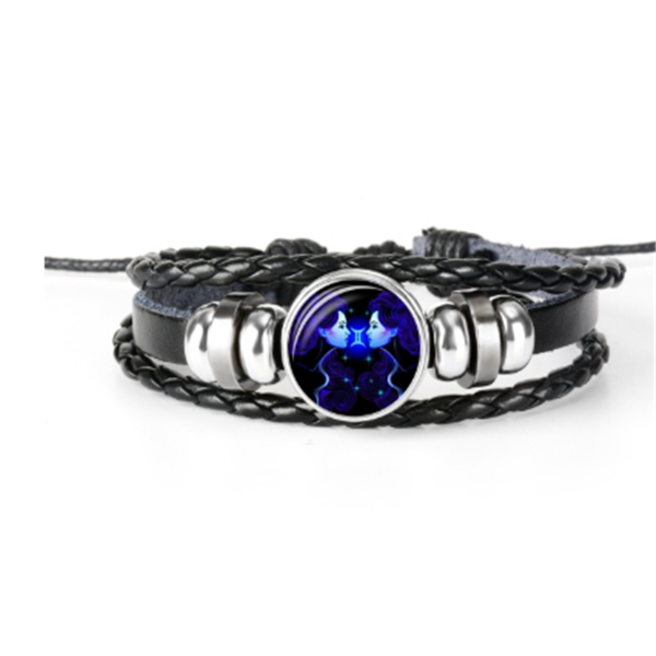 Sternzeichen Sternbild Armband, geflochtenes Design Unisex