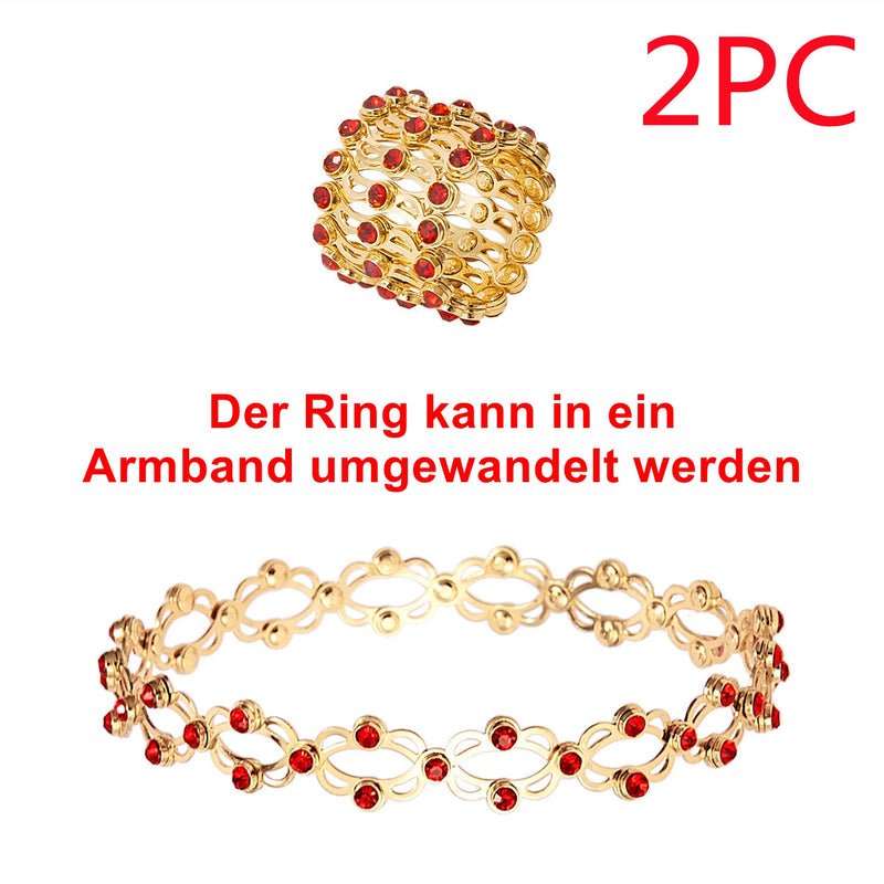 Modisches verformbares Kupferarmband mit einziehbarem Ring