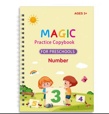Magic Book, Vorschule Übungs Schreibheft mit hartem Stift und Rillen ENGLISCH