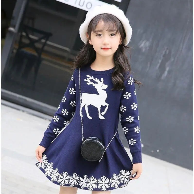 Mädchen langarm Weihnachten Prinzessin Kleid