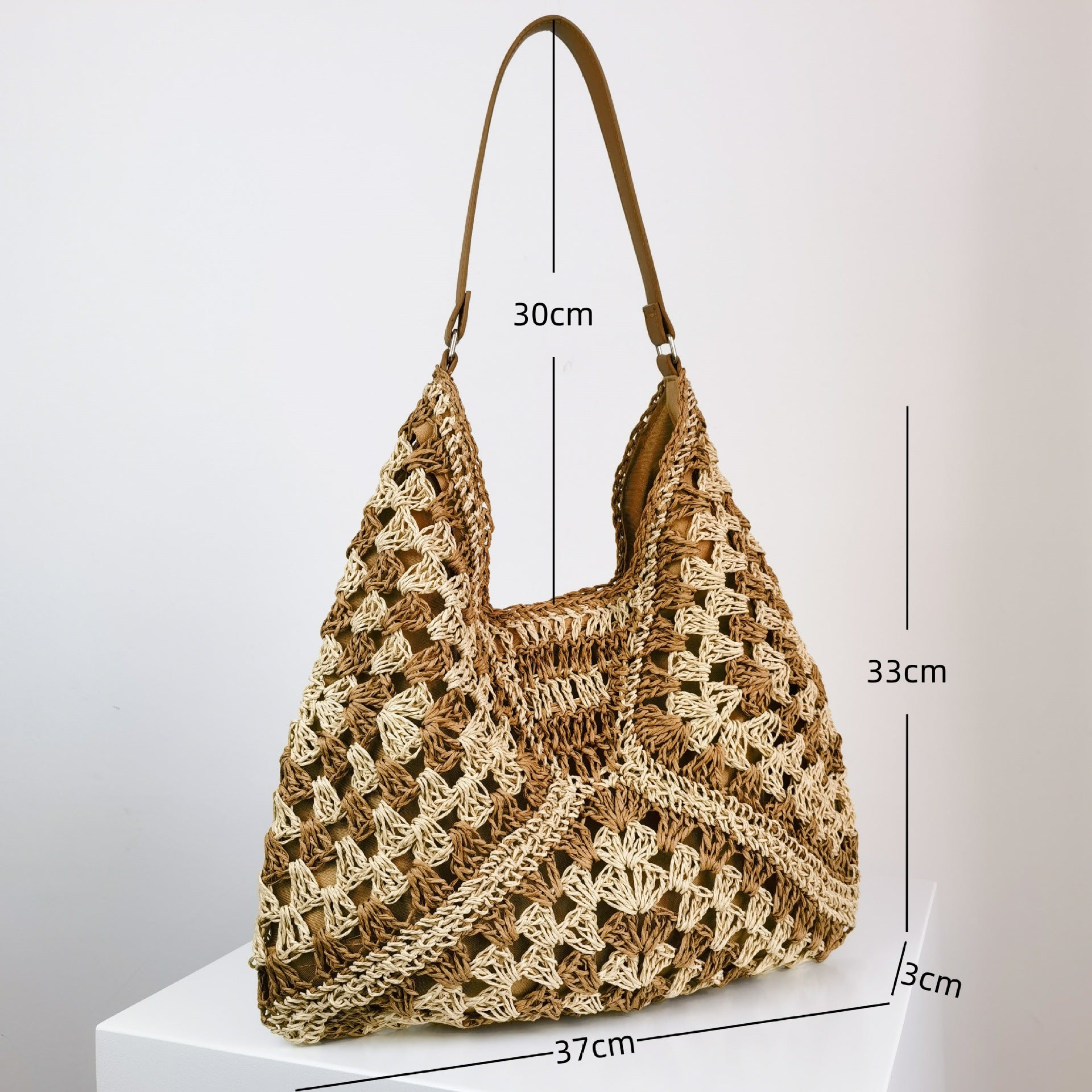 Modische handgefertigte Stroh gewebte Handtasche