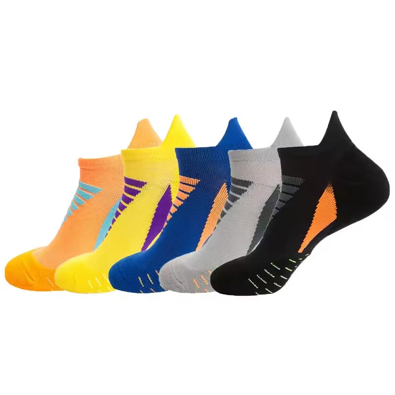 5 Paar Unisex Laufsport Socken schnell trocknende rutsch feste Boots Sport Socken