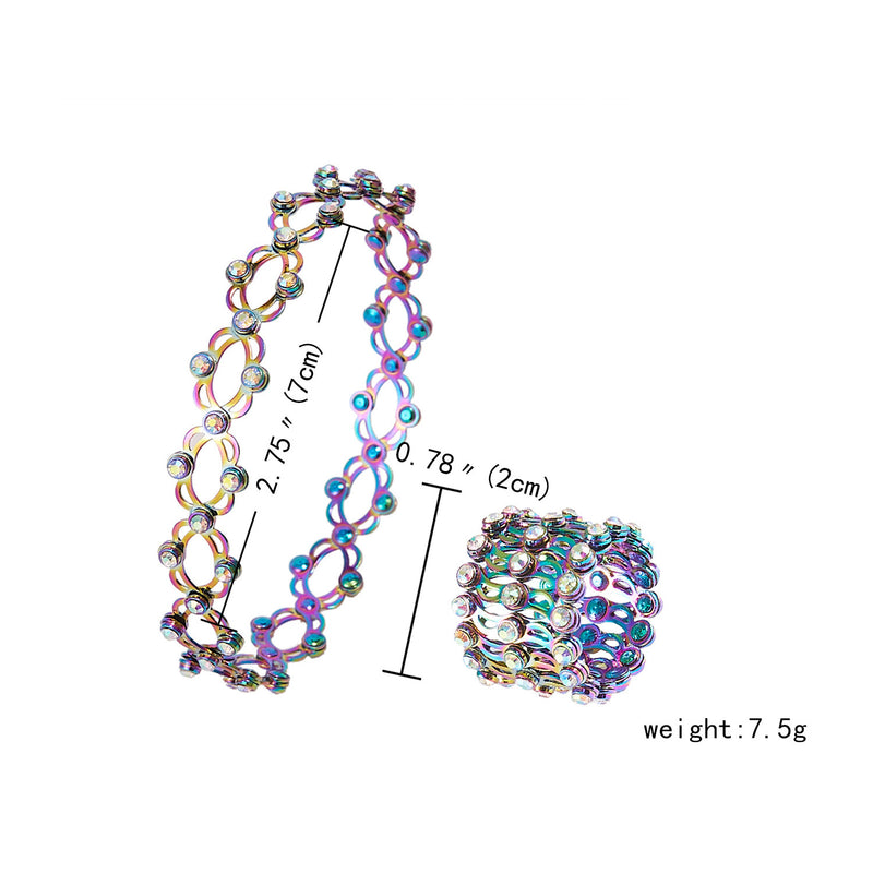 Modisches verformbares Kupferarmband mit einziehbarem Ring