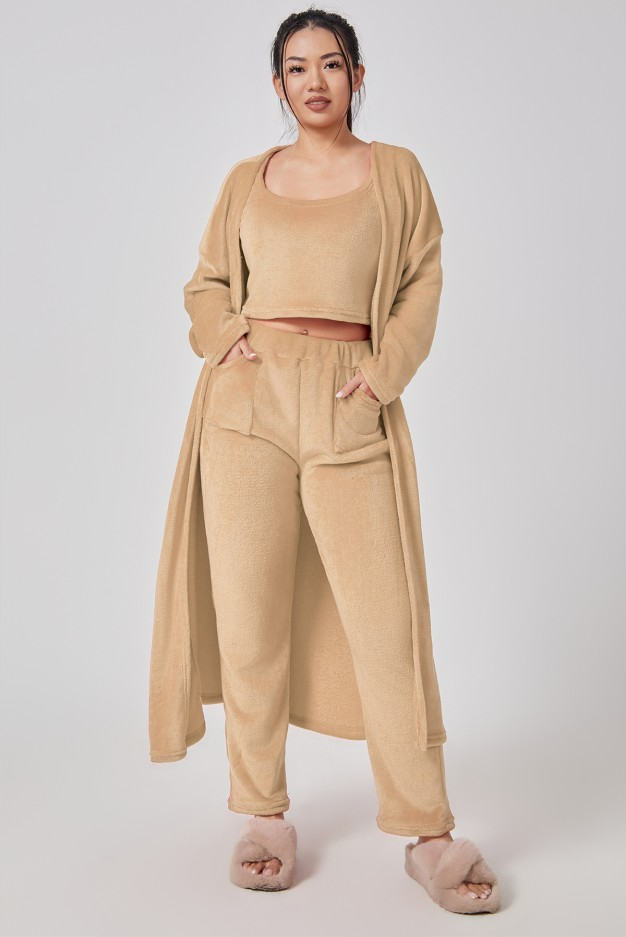 Ladies Suit Plush Set Pants, Top &amp; Coat 