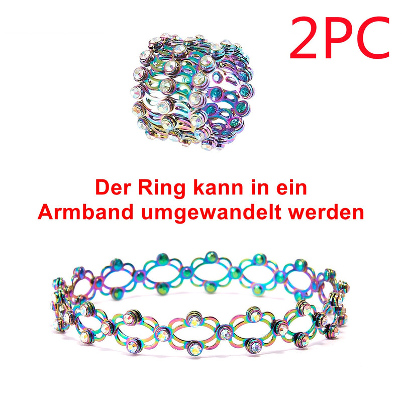 Modisches verformbares Kupferarmband mit einziehbarem Ring