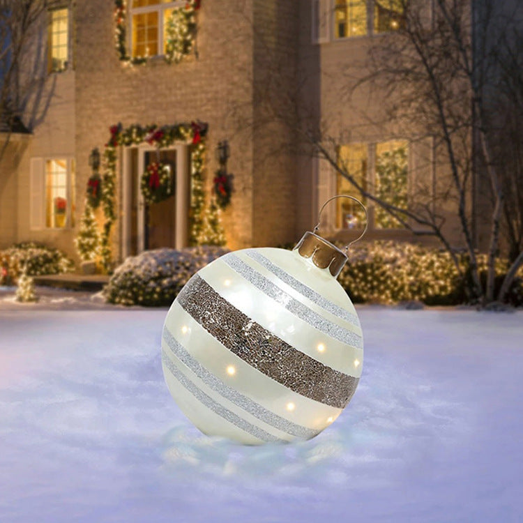 Weihnachten Riesige Ornament Ball Outdoor PVC 60CM Aufblasbare Dekor Weihnachts Kugeln aus PVC