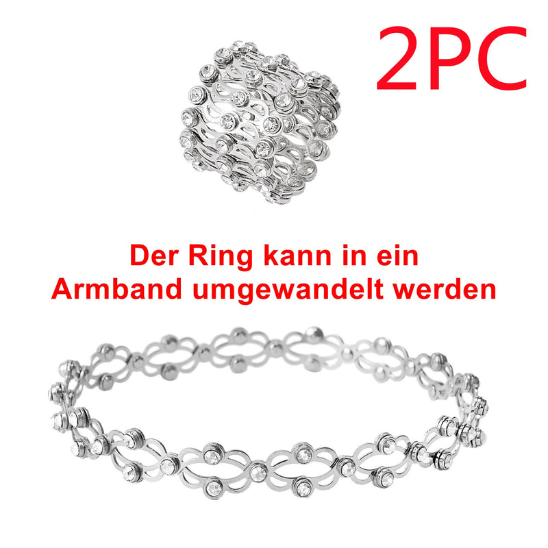 Modisches verformbares Kupferarmband mit einziehbarem Ring