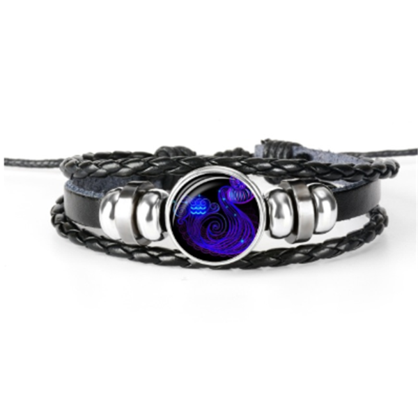 Sternzeichen Sternbild Armband, geflochtenes Design Unisex