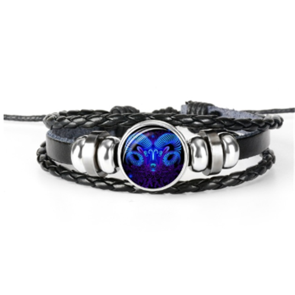 Sternzeichen Sternbild Armband, geflochtenes Design Unisex