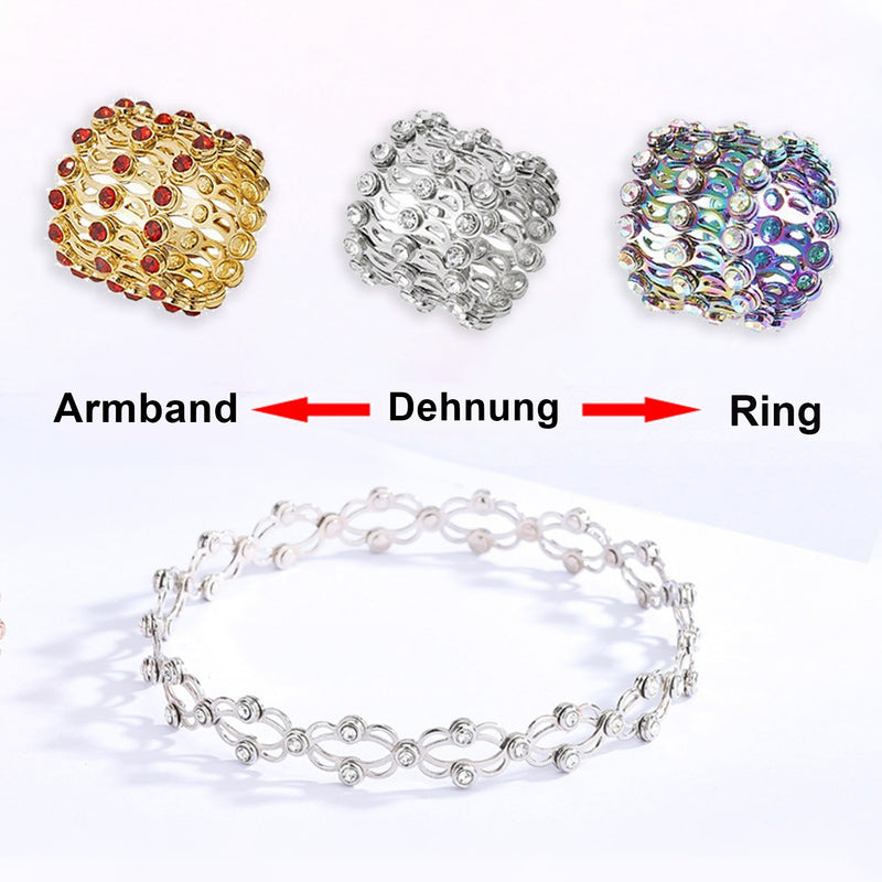 Modisches verformbares Kupferarmband mit einziehbarem Ring