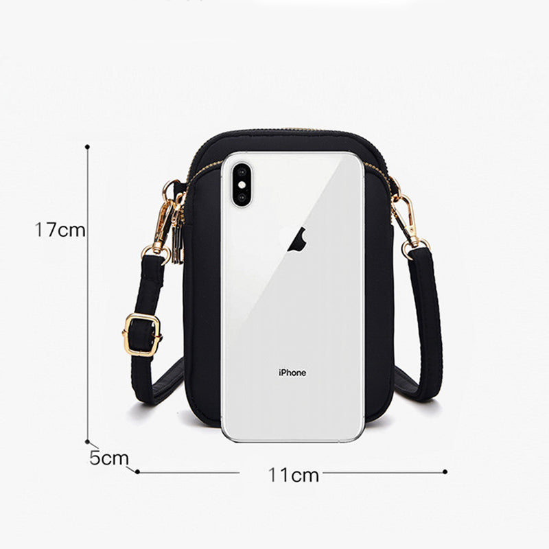 Kleine Schulter Handtasche mit 3 Fächer Crossbody-Tasche