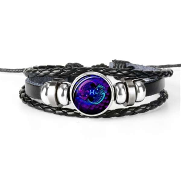 Sternzeichen Sternbild Armband, geflochtenes Design Unisex