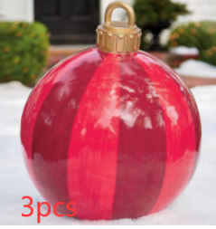 Weihnachten Riesige Ornament Ball Outdoor PVC 60CM Aufblasbare Dekor Weihnachts Kugeln aus PVC