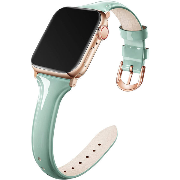 Geeignet für Apple 6 SE Strap Smartwatch Glänzend Leder Strap