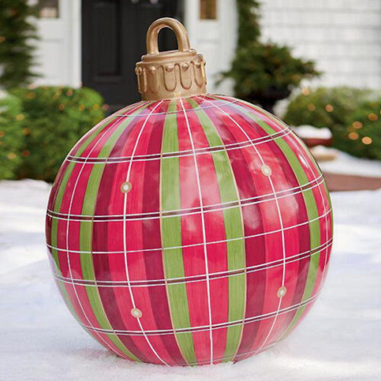 Weihnachten Riesige Ornament Ball Outdoor PVC 60CM Aufblasbare Dekor Weihnachts Kugeln aus PVC