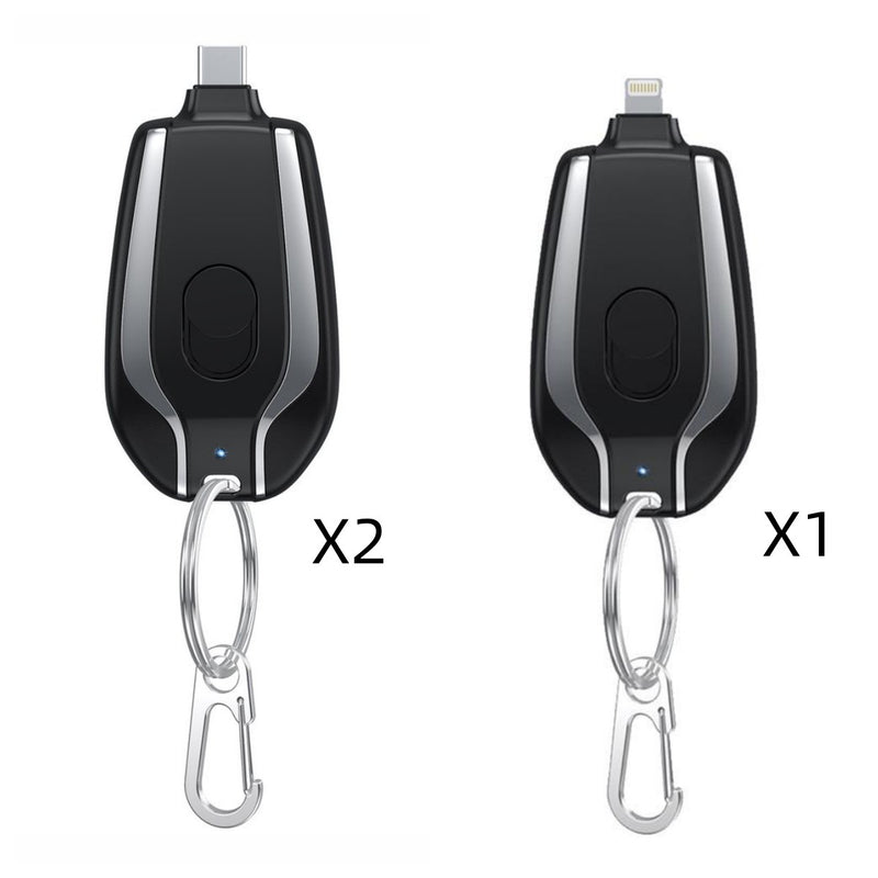 Mini Keychain Schlüsselanhänger Notfall Power Bank 1500mAh