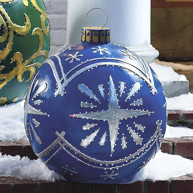 Weihnachten Riesige Ornament Ball Outdoor PVC 60CM Aufblasbare Dekor Weihnachts Kugeln aus PVC