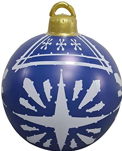 Weihnachten Riesige Ornament Ball Outdoor PVC 60CM Aufblasbare Dekor Weihnachts Kugeln aus PVC