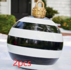 Weihnachten Riesige Ornament Ball Outdoor PVC 60CM Aufblasbare Dekor Weihnachts Kugeln aus PVC