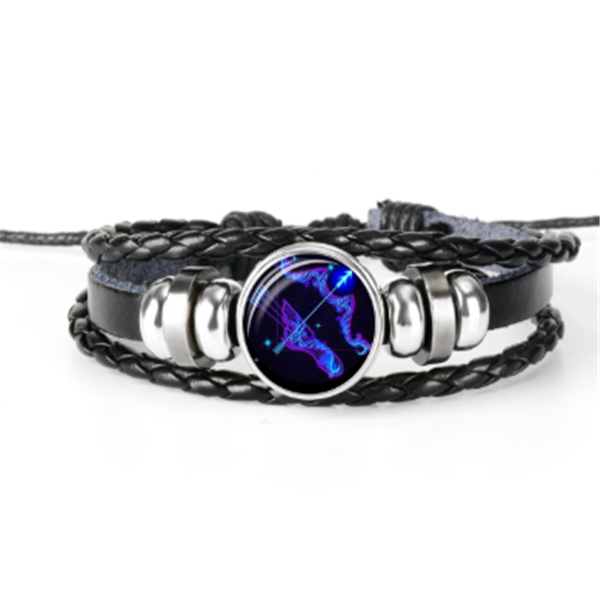 Sternzeichen Sternbild Armband, geflochtenes Design Unisex