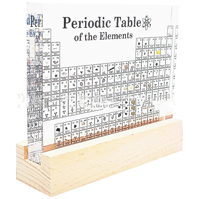 Physik Periodensystem mit echten Elementen im Inneren, Acryl-Periodensystem anzeige mit 83 Echt Element Proben, Perioden system der Elemente