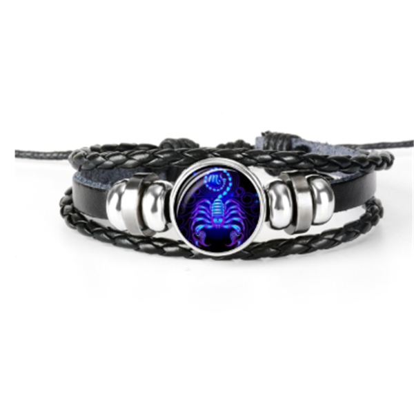 Sternzeichen Sternbild Armband, geflochtenes Design Unisex