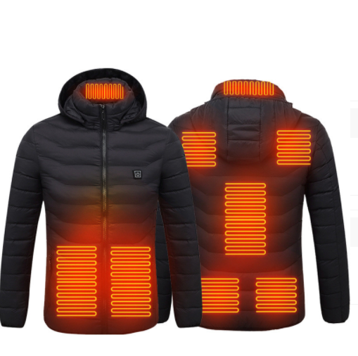 Herren Thermo beheizte Baumwolljacke mit USB Heizfunktion