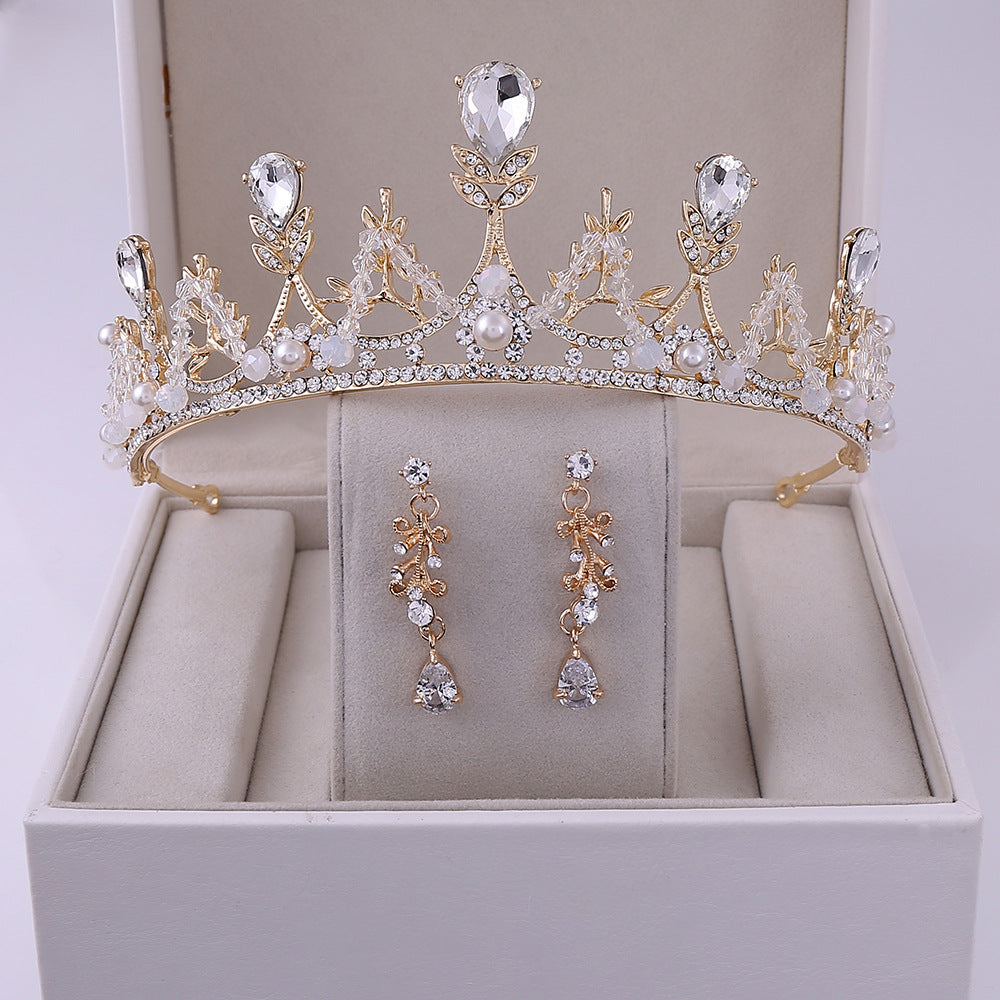 Hochzeit Verlobung Braut Kronen Ohrring Set
