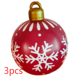 Weihnachten Riesige Ornament Ball Outdoor PVC 60CM Aufblasbare Dekor Weihnachts Kugeln aus PVC