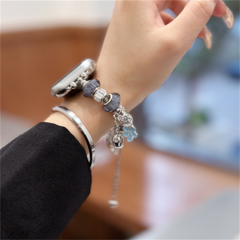 Smartwatch Strip bracelet watch strap with fashionable stones