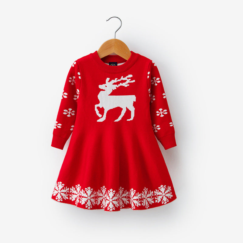 Mädchen langarm Weihnachten Prinzessin Kleid