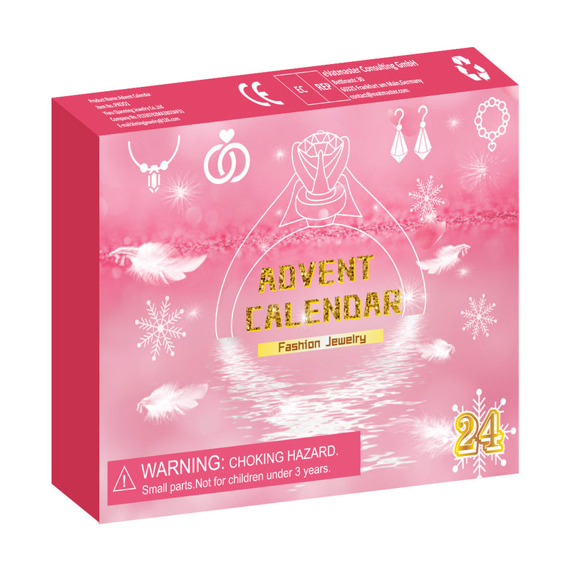 Weihnachts Adventskalender Schmuck Blind Box 24-teiliges Set für Mädchen