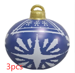 Weihnachten Riesige Ornament Ball Outdoor PVC 60CM Aufblasbare Dekor Weihnachts Kugeln aus PVC