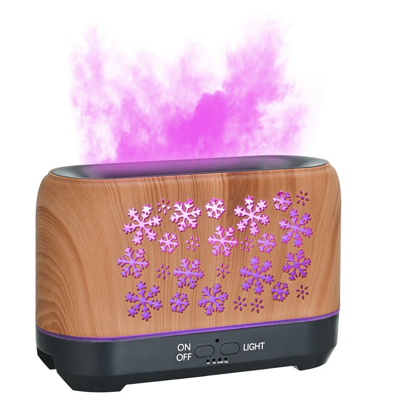 Luftbefeuchter Bunte Aromatherapie Diffusor Weihnachten Schneeflocke Muster