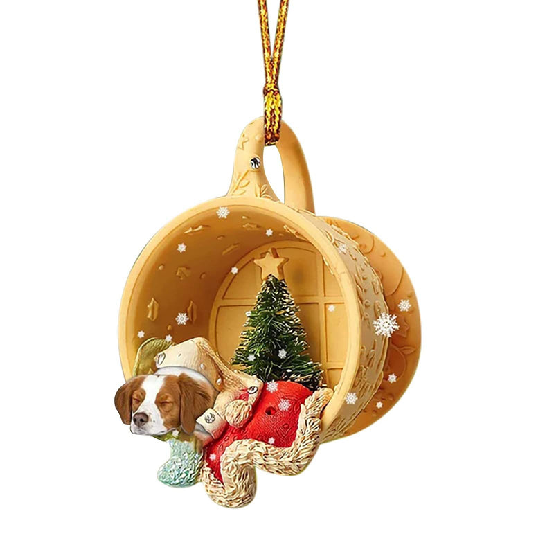 Weihnachten Weihnachtsbaum Deko Acryl Hund