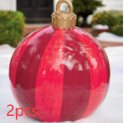 Weihnachten Riesige Ornament Ball Outdoor PVC 60CM Aufblasbare Dekor Weihnachts Kugeln aus PVC