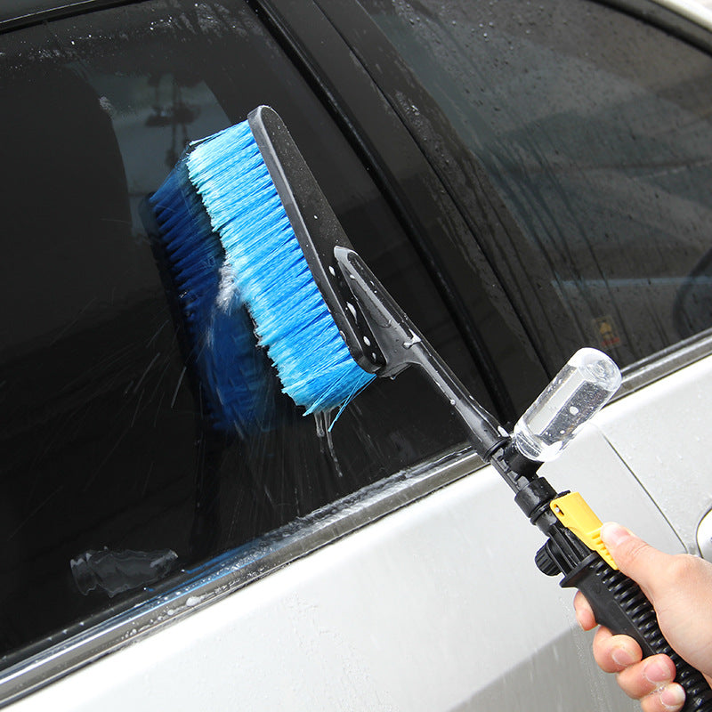 Car water brush with foam bottle