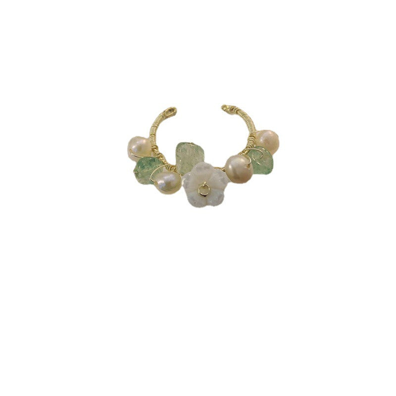 Damen Modeschmuck Muschel Blumen Ring