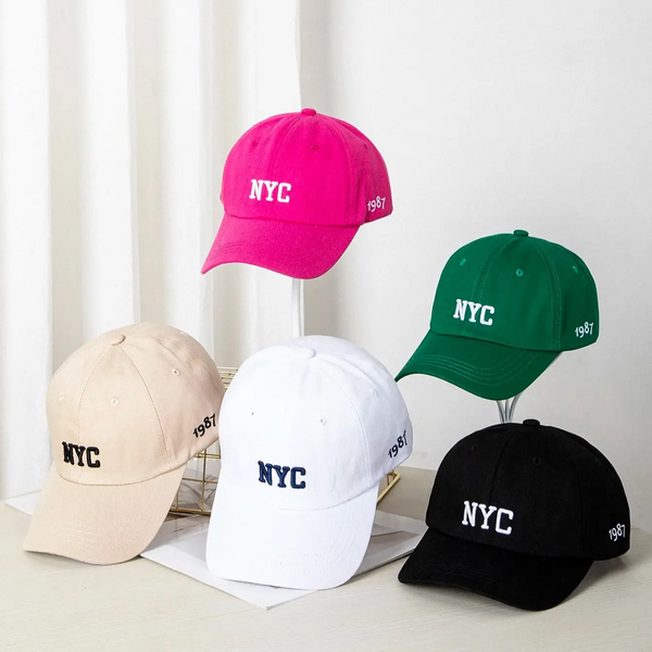 Unisex NYC Bestickte Baseball Kappe Hut Baumwolle USA Hip Hop