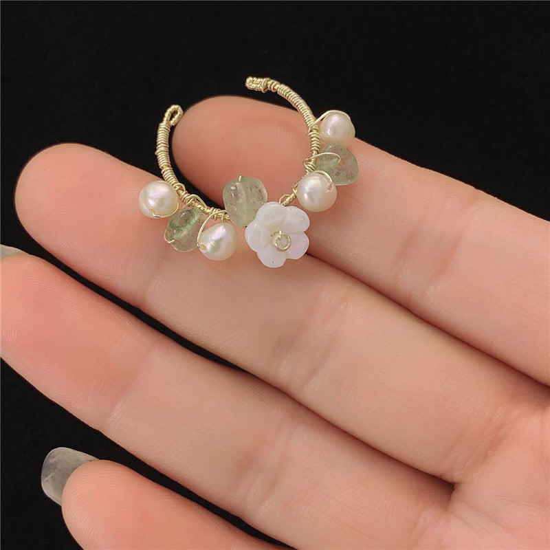 Damen Modeschmuck Muschel Blumen Ring