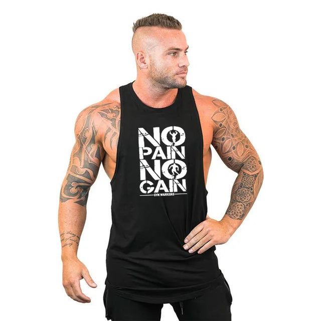 Herren Fitness Workout Sportswear Hoodie mit Kapuzen, Tank Top ärmellos