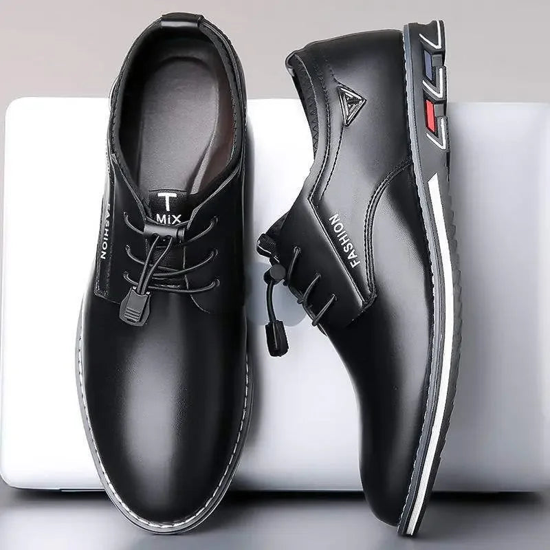 Britische Herren Casual Lederschuhe Komfortable Low-top Schuhe