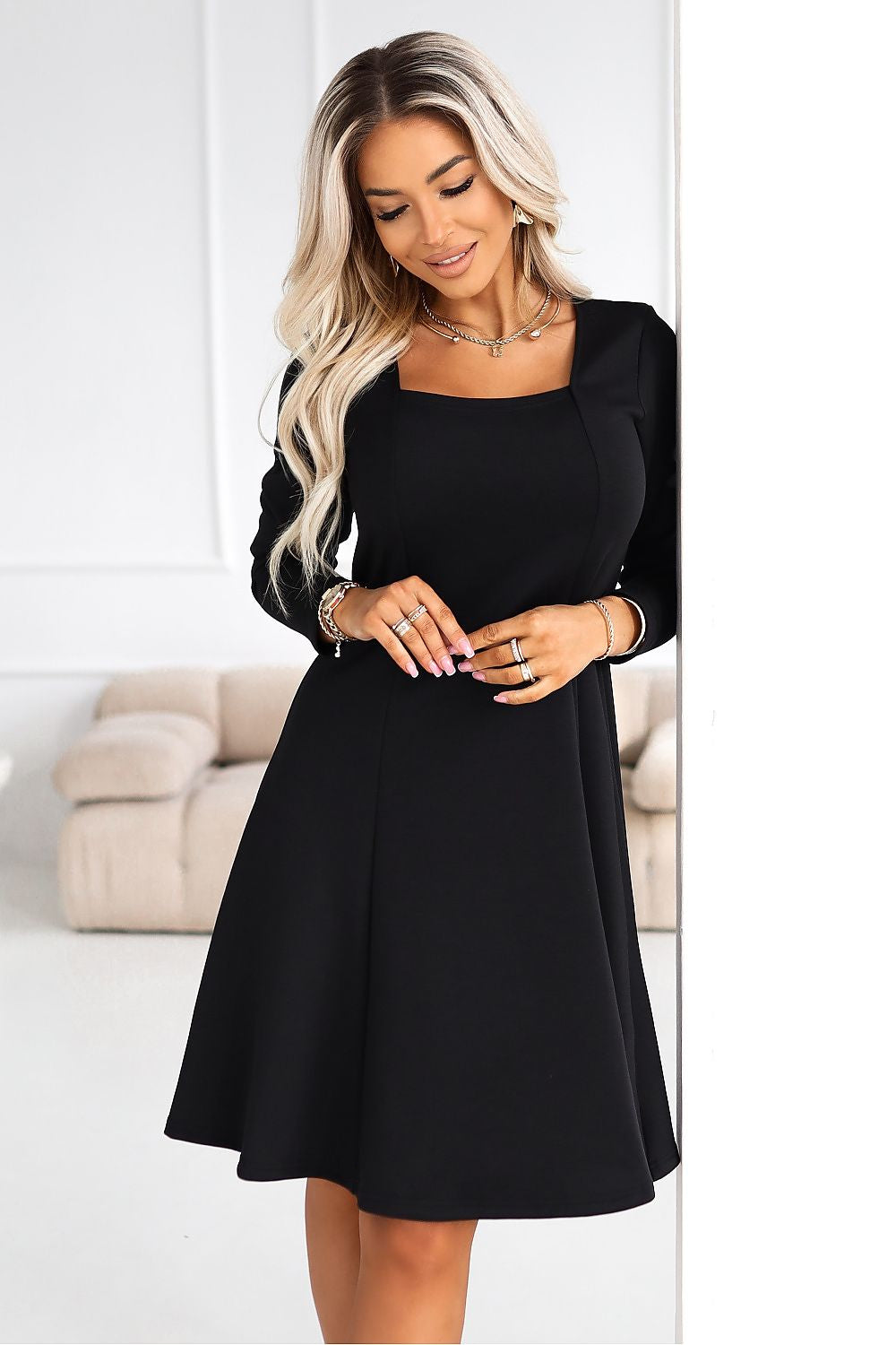 Damen Alltagskleid Minikleid von Numoco schwarz