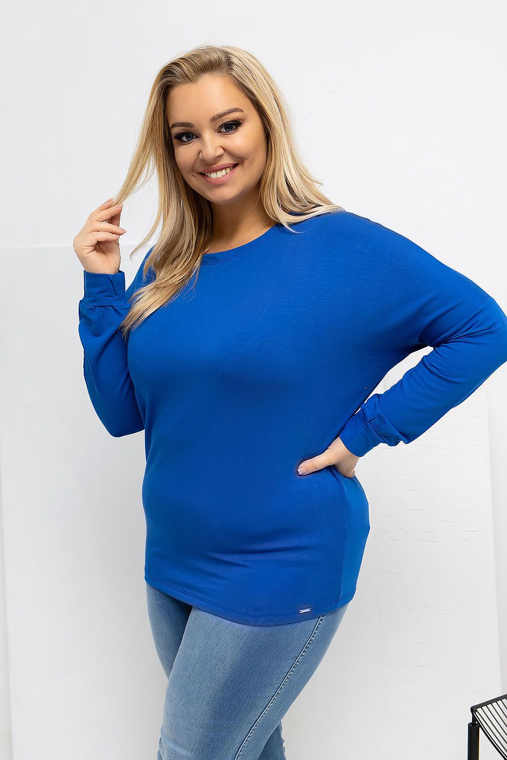 Damen Basic Plus-Size Shirt von Relevance dunkelblau