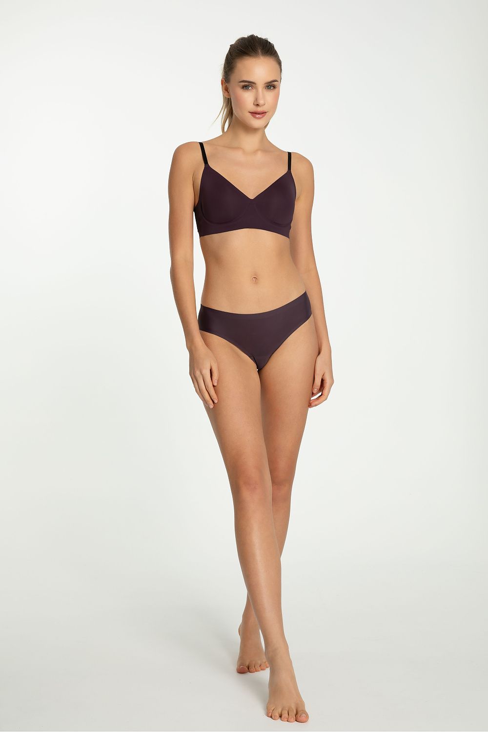 Damen Brasilianisches Dark Plum Höschen Julimex